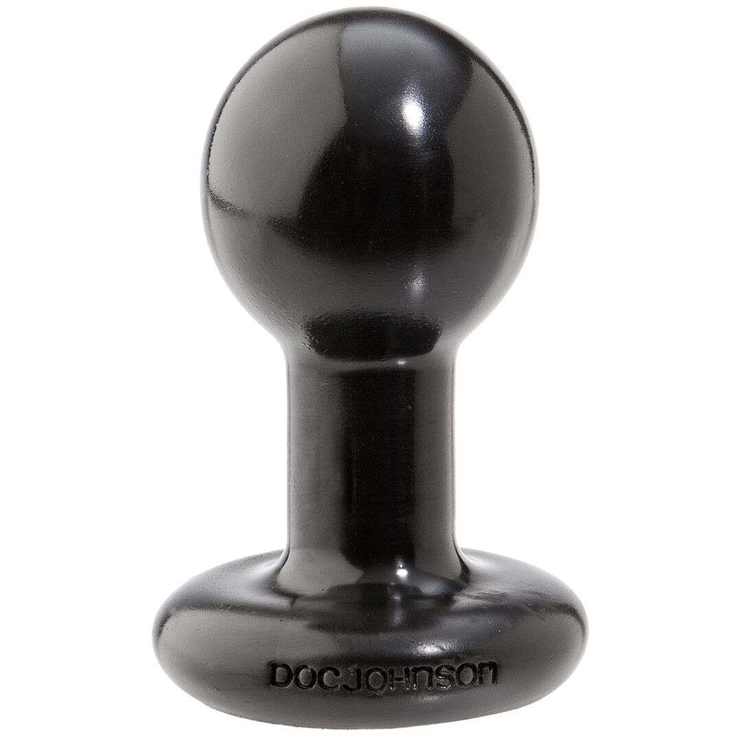 Doc Johnson Plug Anal Clássico Pequeno Preto Redondo