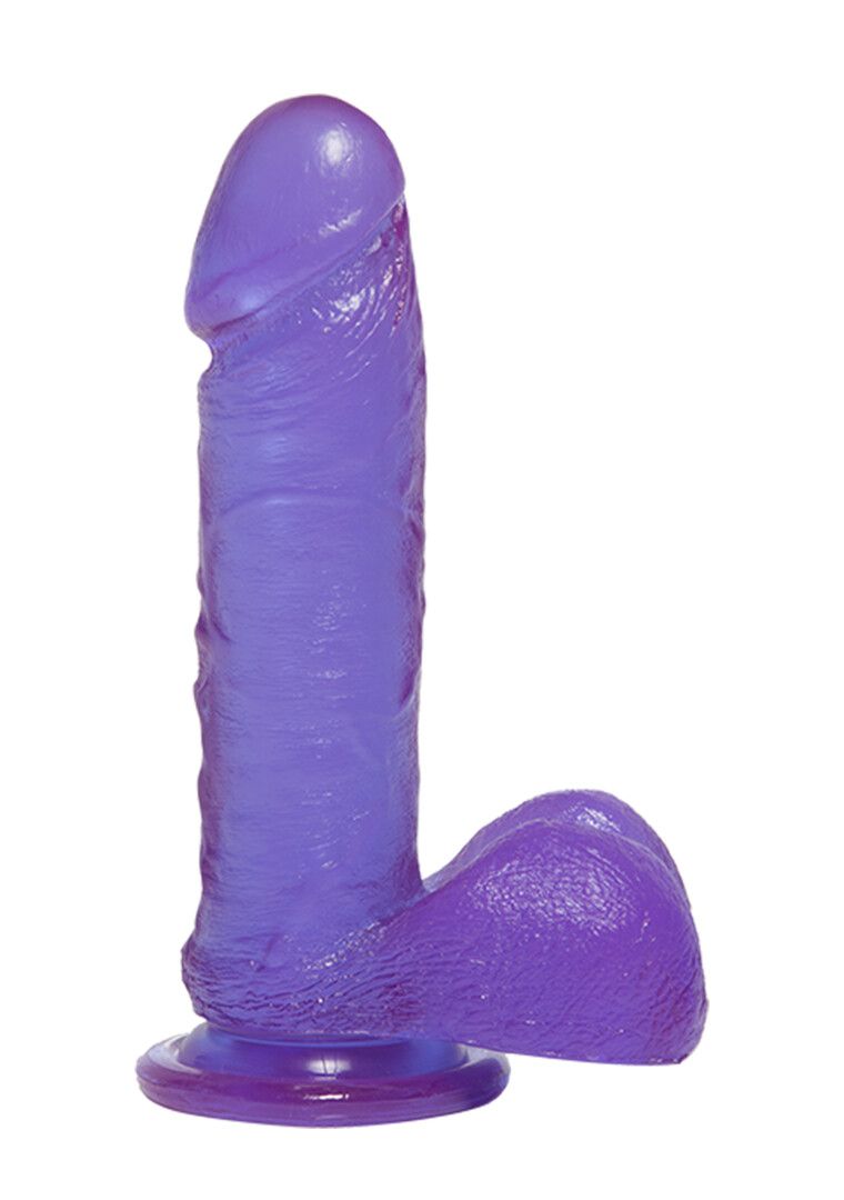 Doc Johnson Crystal Jellies Dildo Textured Balls 18cm