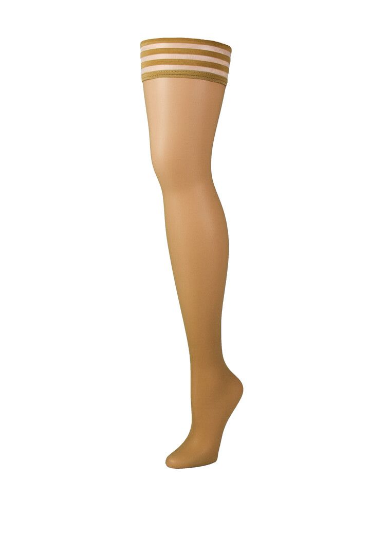 Kix'ies Jenny Champagne-Nude-Oberschenkelstrümpfe für Tag und Nacht