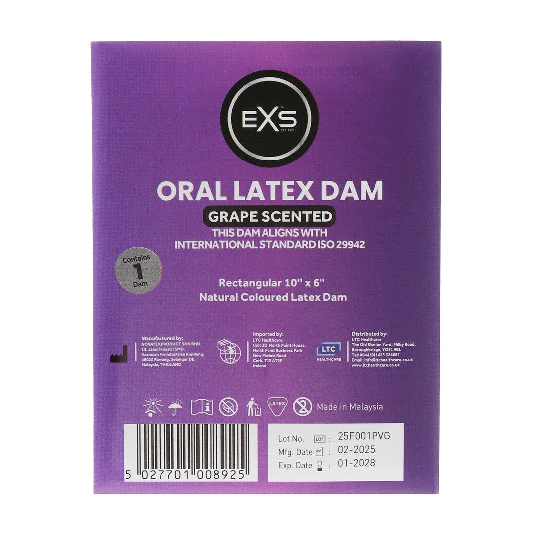 EXS Oral Dam smak winogron lateks arkusz