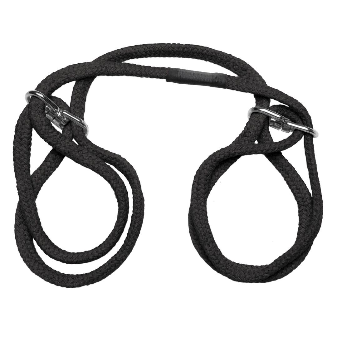 Doc Johnson Black Cotton Cuffs, Slip-Ring Wrist or Ankle