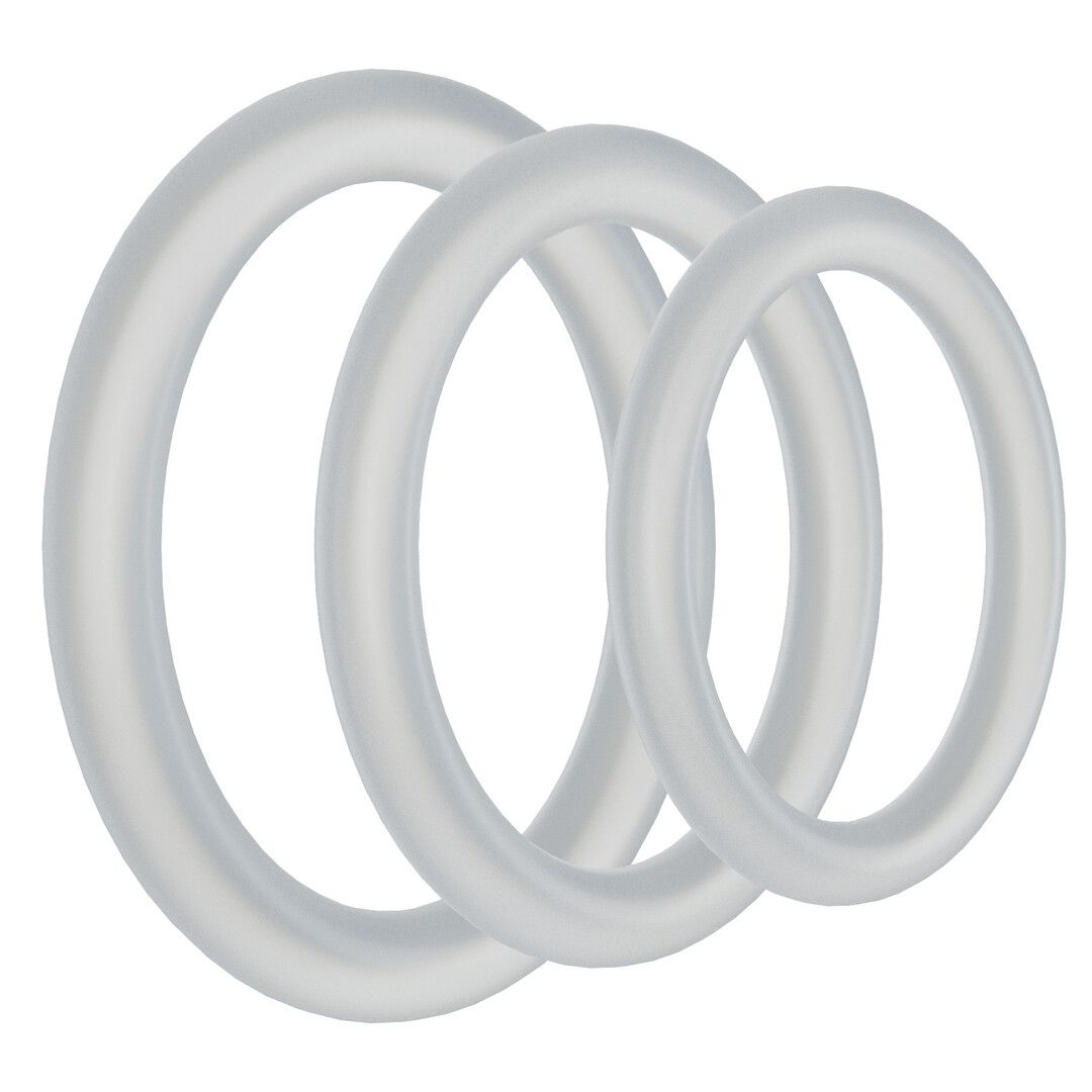 Doc Johnson Cockrings Tri-Pack Gasket Transparente Fino