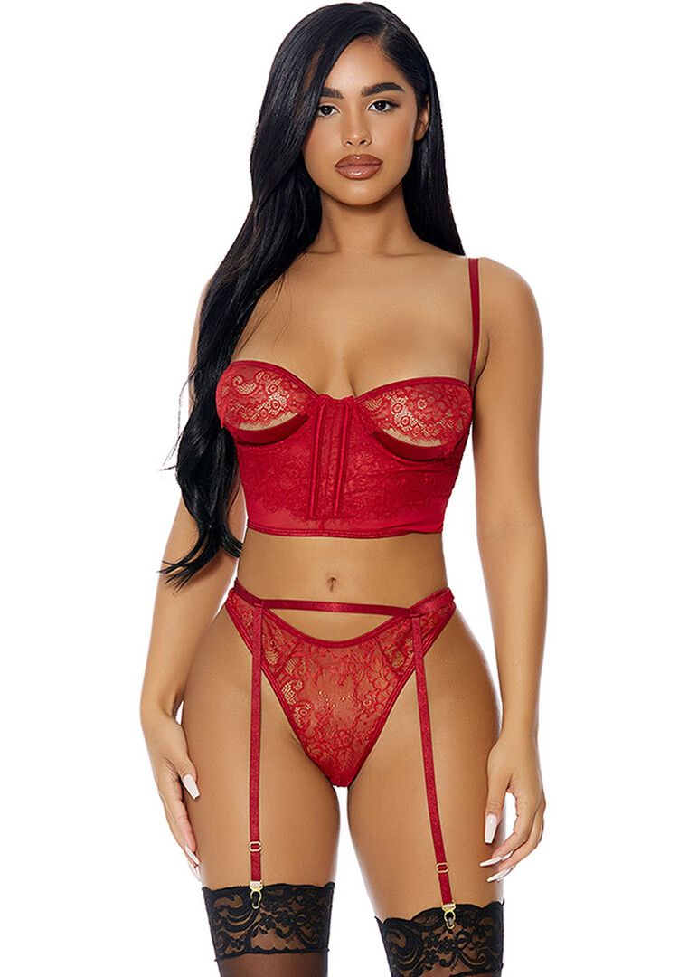 Forplay Bustier Pizzo Ondine Dettagli Peek-a-Boo