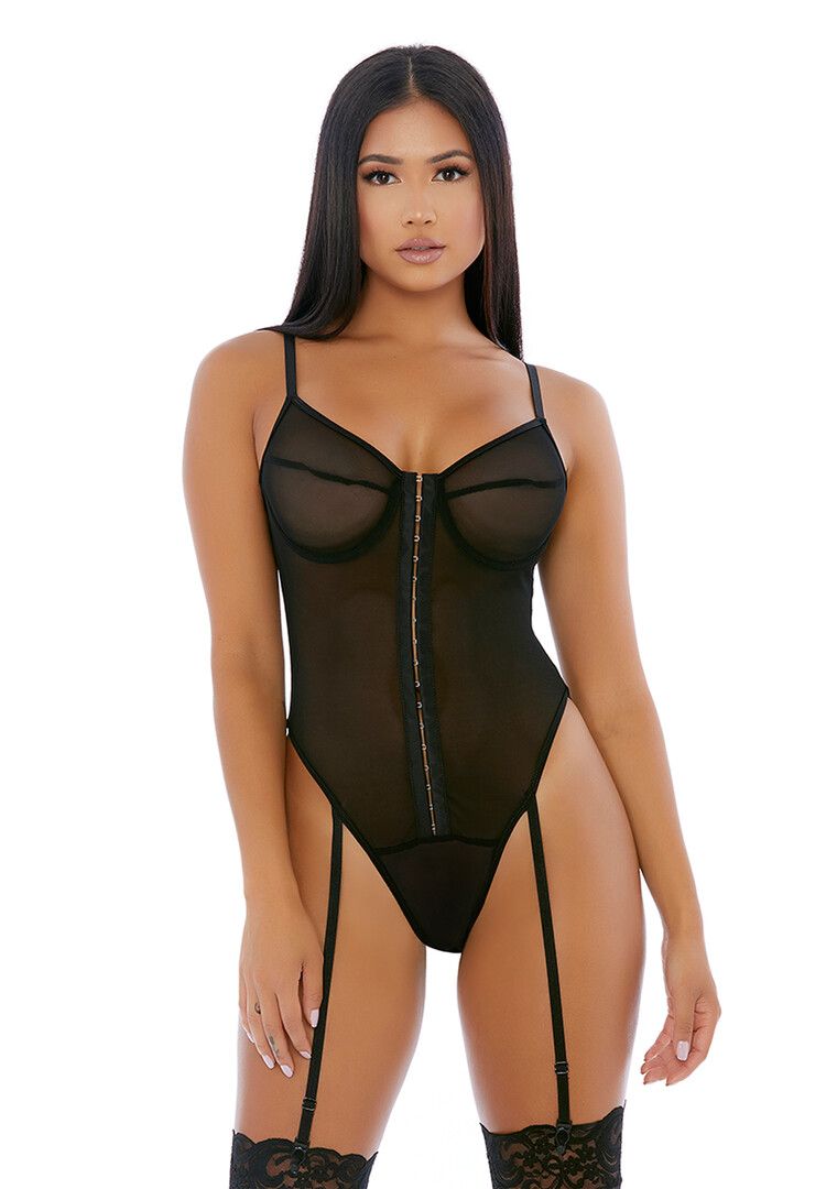 Body Tule Encontro Noturno Forplay, Fecho