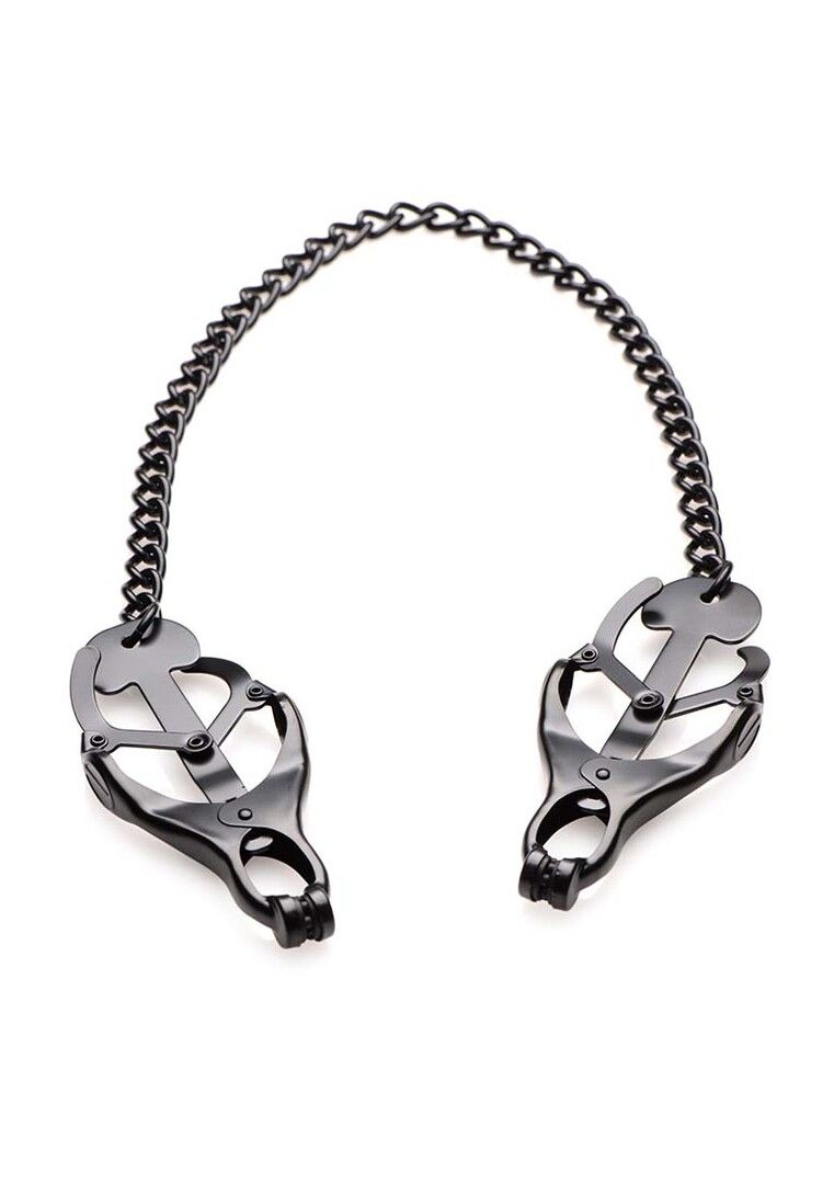 XR Brands Monarch Noir Clover Clamps, Black Steel
