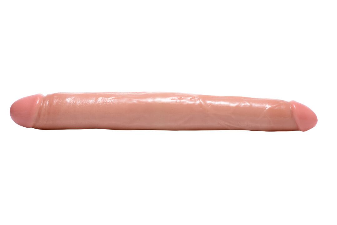 XR Brands kaksipäinen dildo 44 cm flesh tone