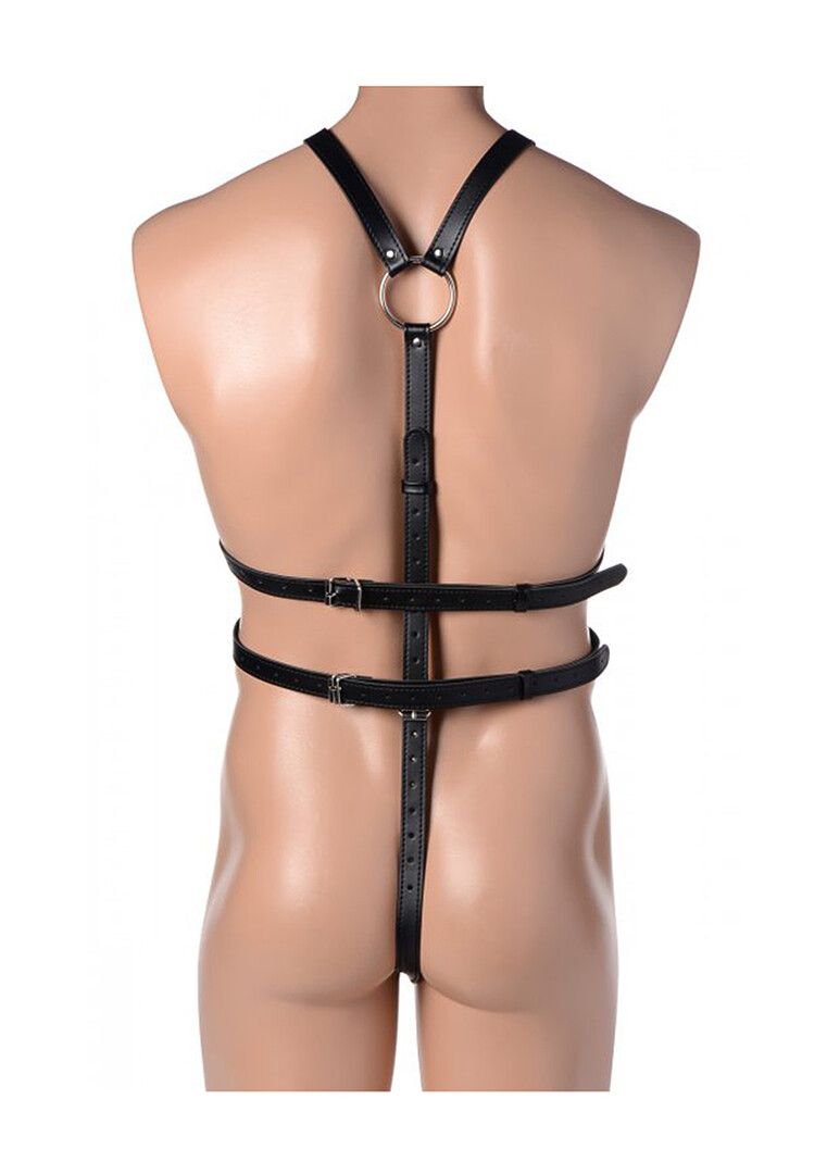 Harnais corps STRICT homme avec cockrings