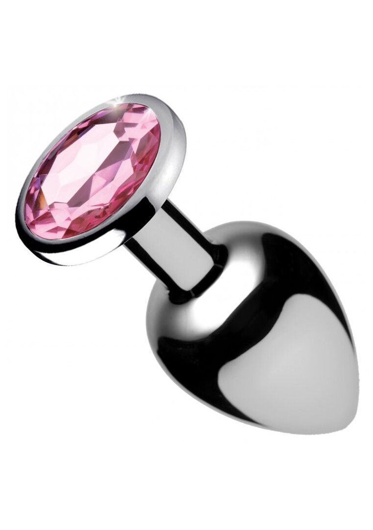 XR Brands Pink Gem Metall-Plug, Mittel