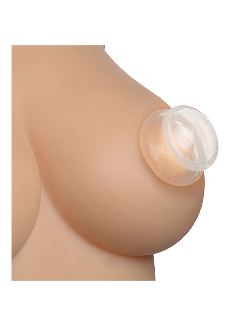 XR Brands Clear Silicone Nipple Suckers, Compact Fit