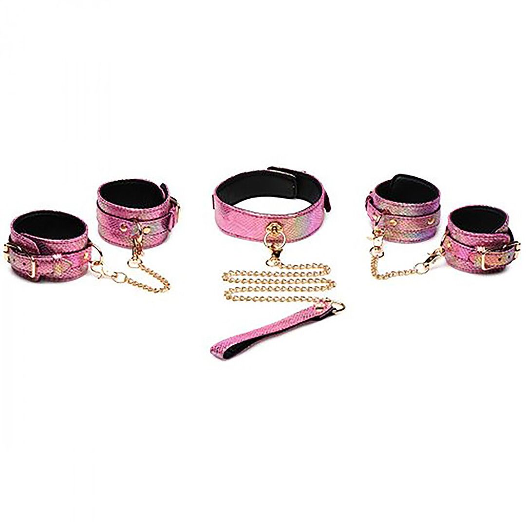 XR Brands Regenbogen Kobra Fesseln Set
