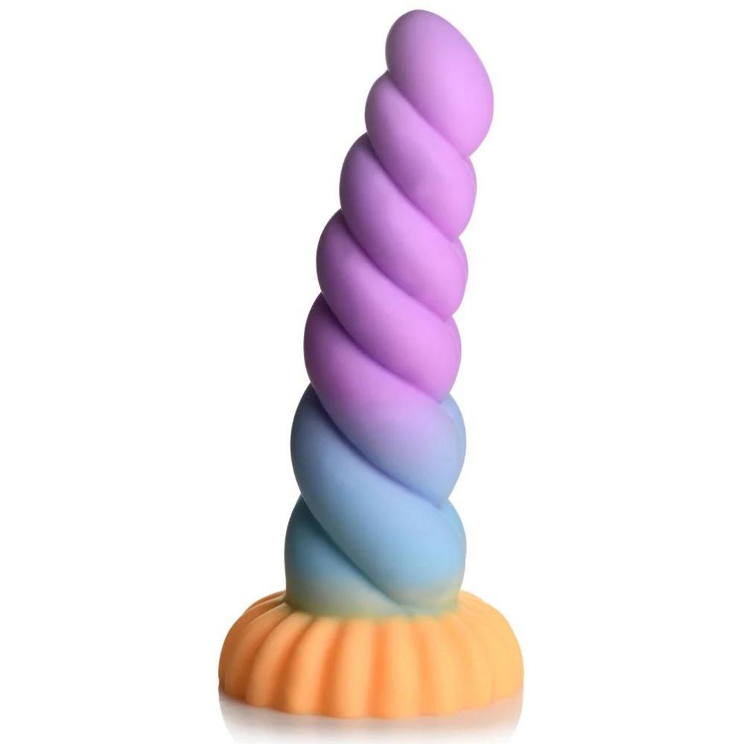 Gode licorne silicone XR Brands, tourbillon