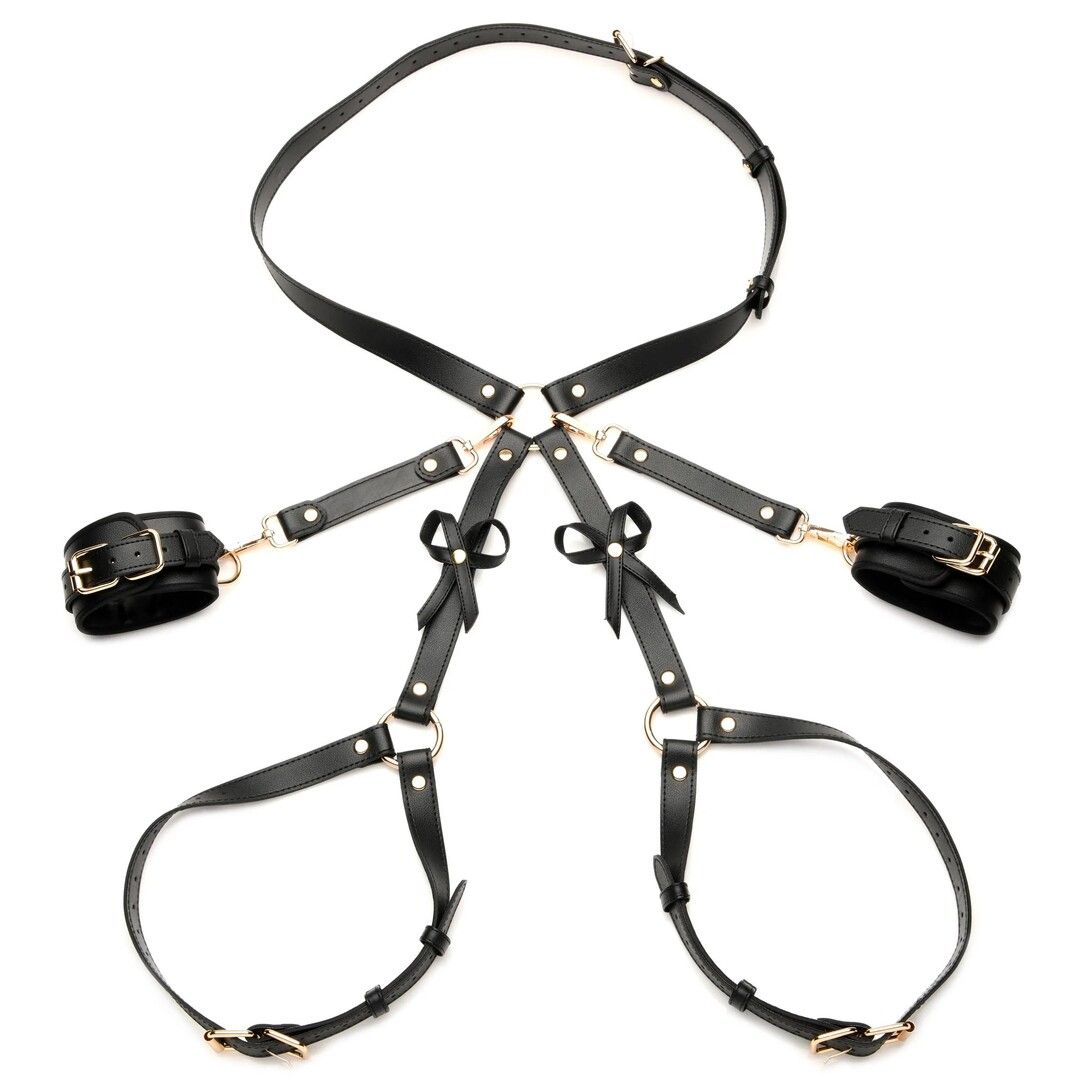 XR Brands Bondage Harness Vegan Leather Cuffs