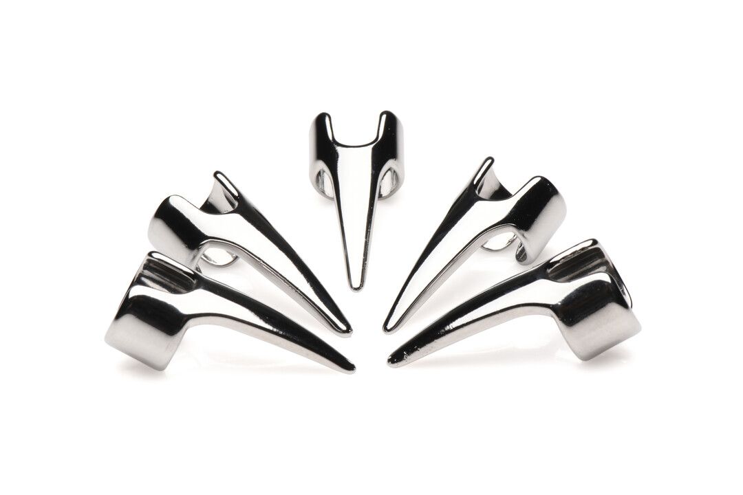 XR Brands Gekrault, Edelstahl Empfindung Ringe (5 Piece)
