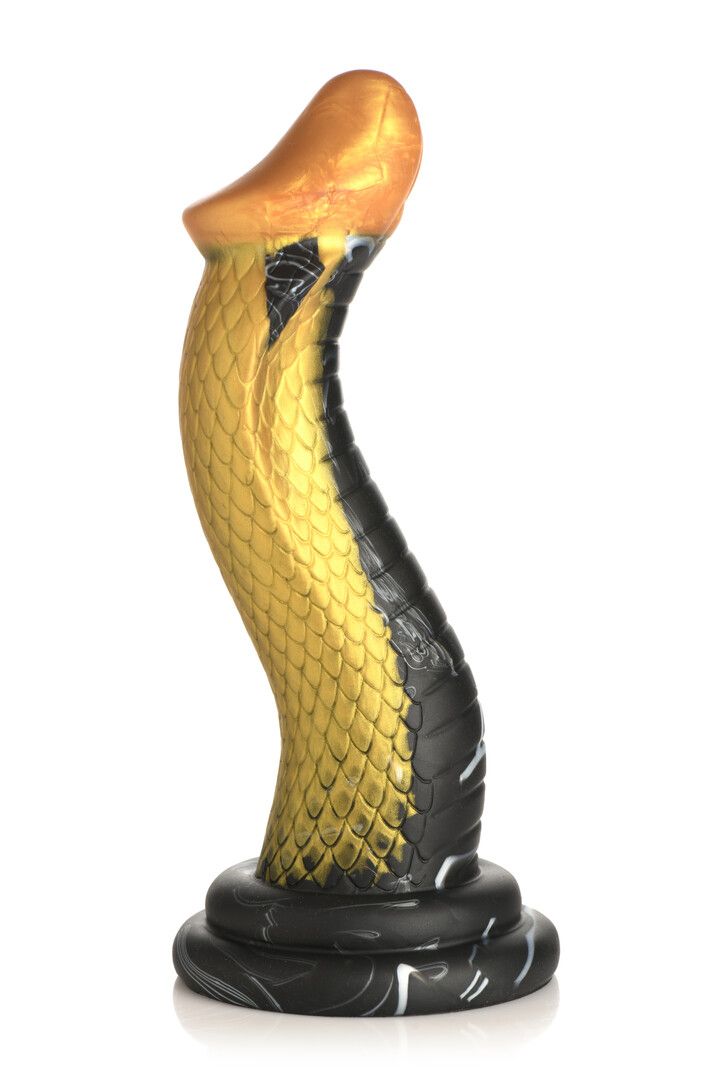 XR Brands Golden Snake, Curved Cobra Dildo
