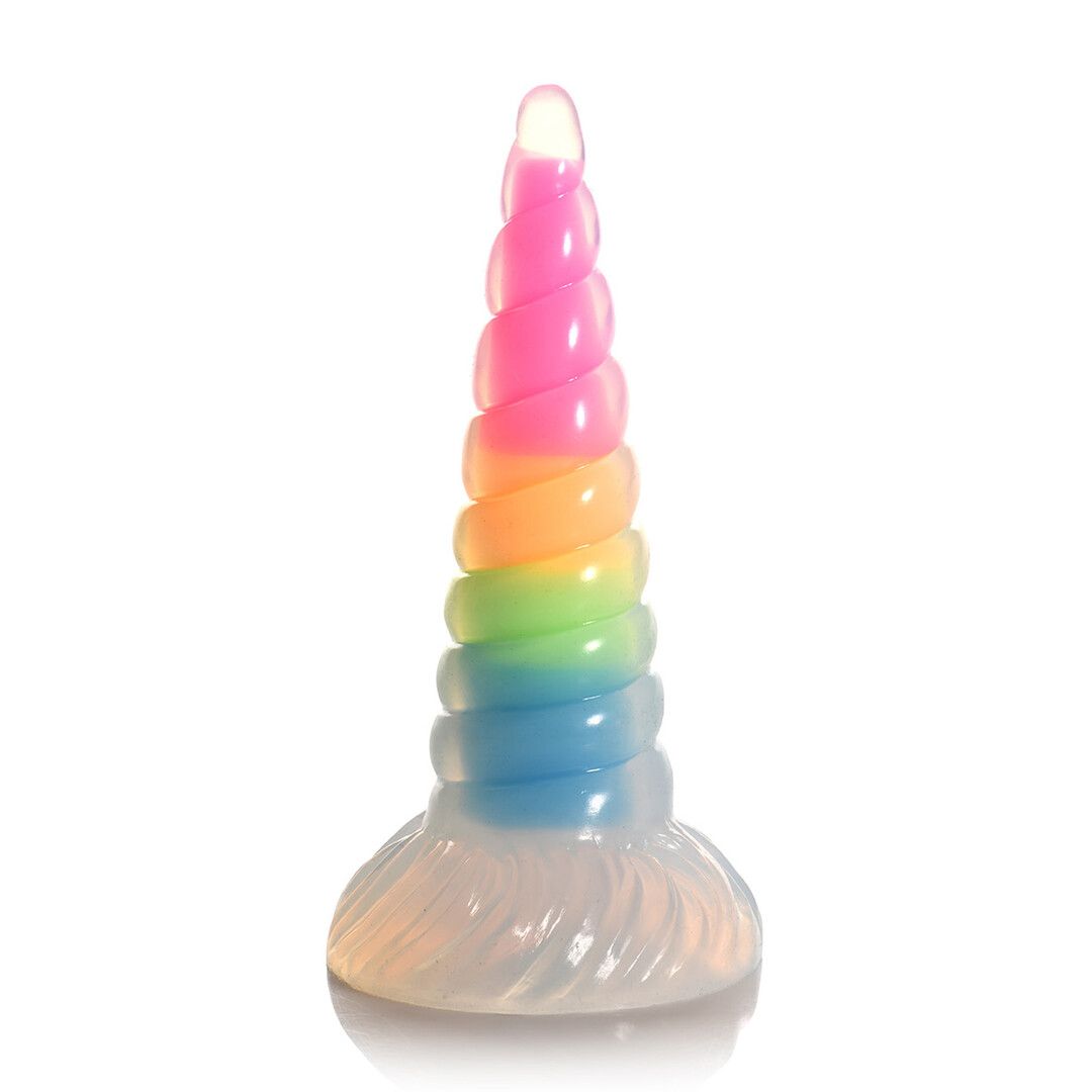 XR Brands UniGlow Spiralny Rainbow Dildo