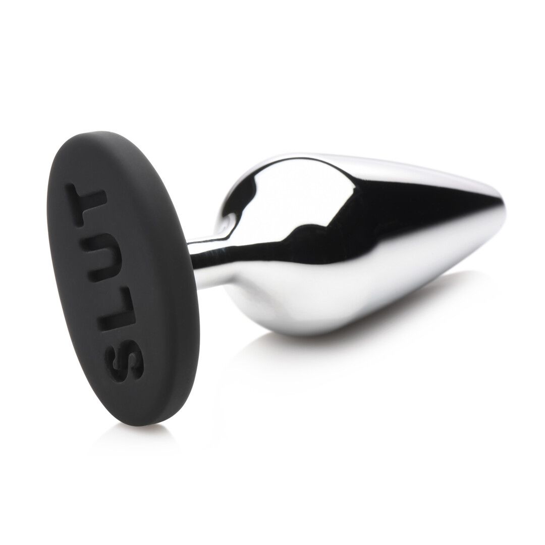 XR Brands Butt Slut Metal Plug, Silver