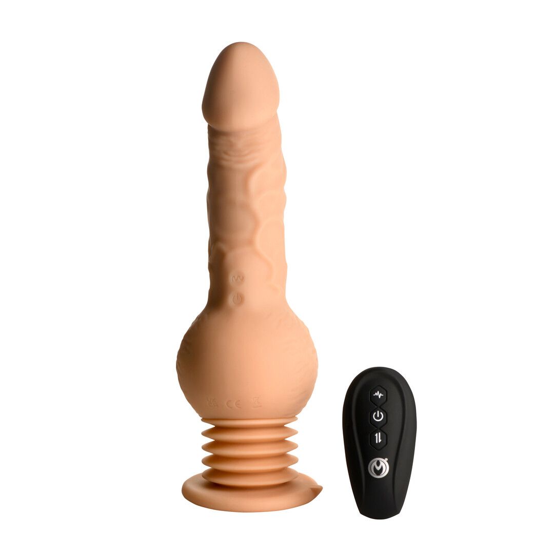 XR Brands Passion Pounder, vibromasseur pénétrant et gyratoire avec base de ventouse