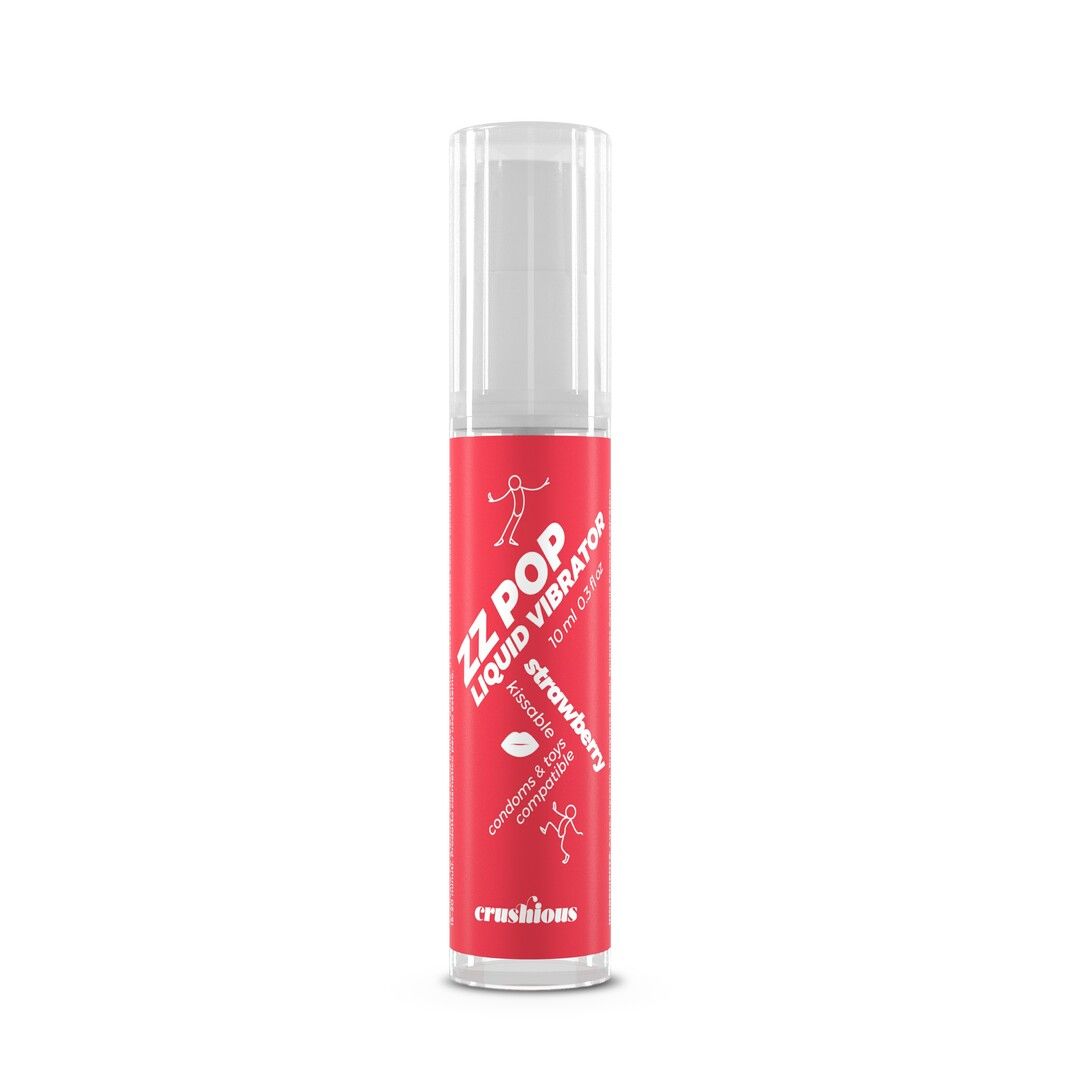 Crushious ZZ Pop Erdbeere Kribbel Orales Gel 10 ml