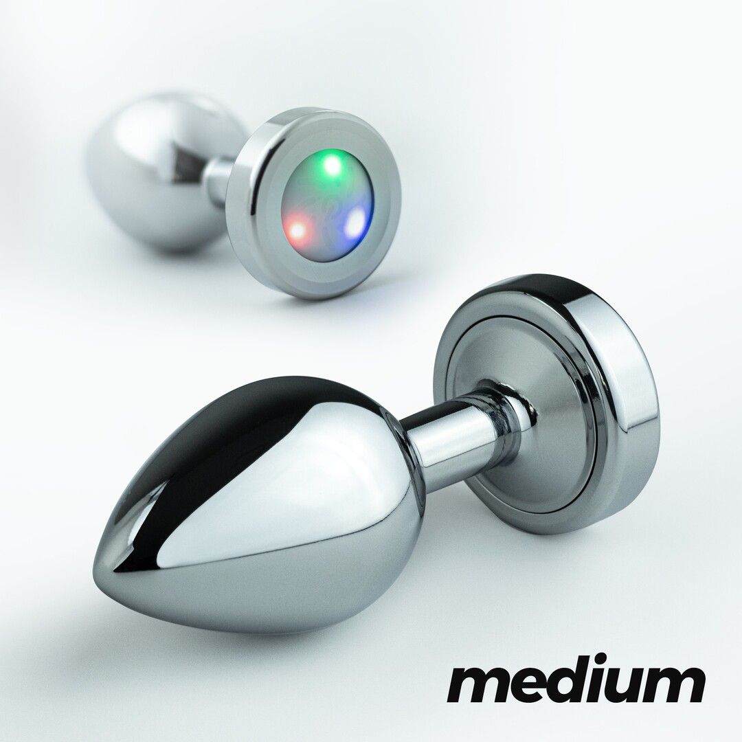 Borealis LED Analplug mit RGB-Lichtern, Mittel