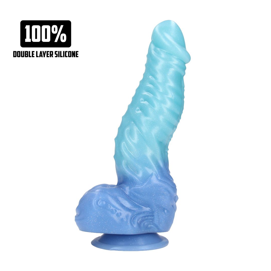 Fiction Cocks Deep Sea Hydra, Dildo Azul Esculpido