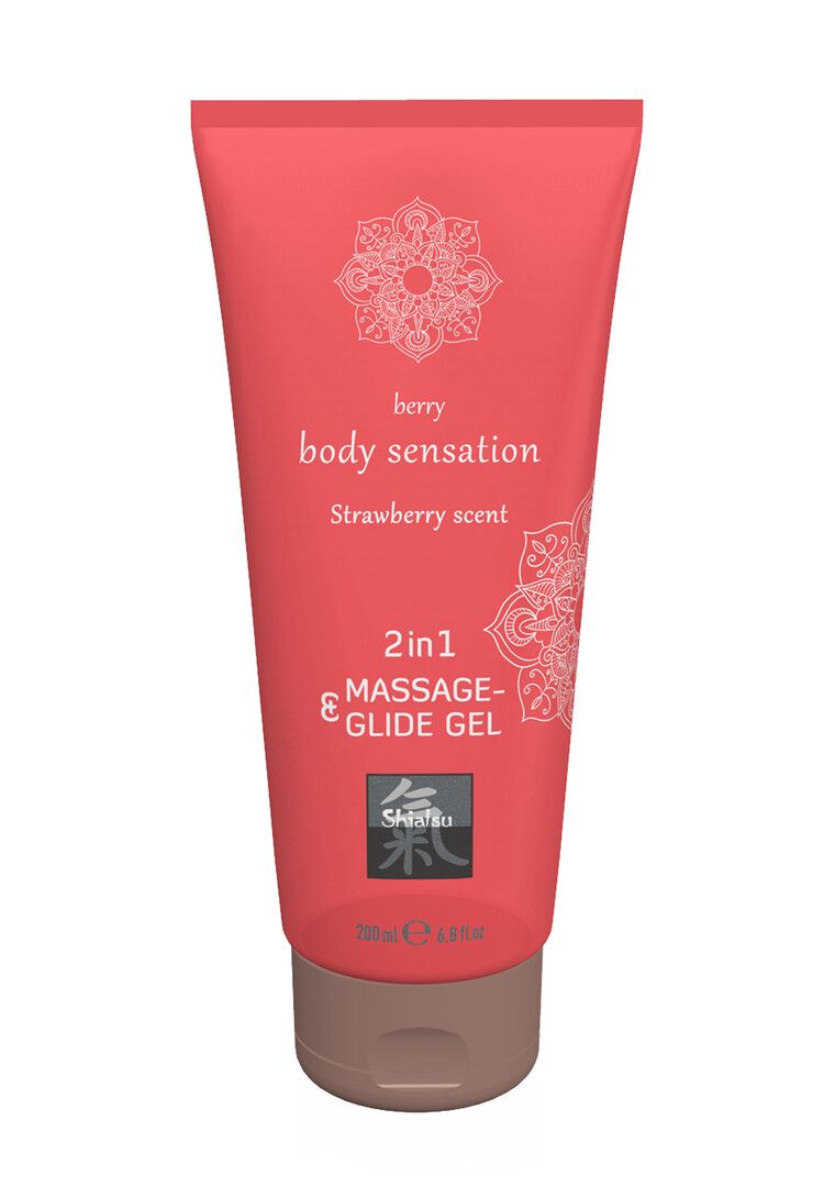 HOT 2-in-1 Massage Glide Gel Strawberry 200ml