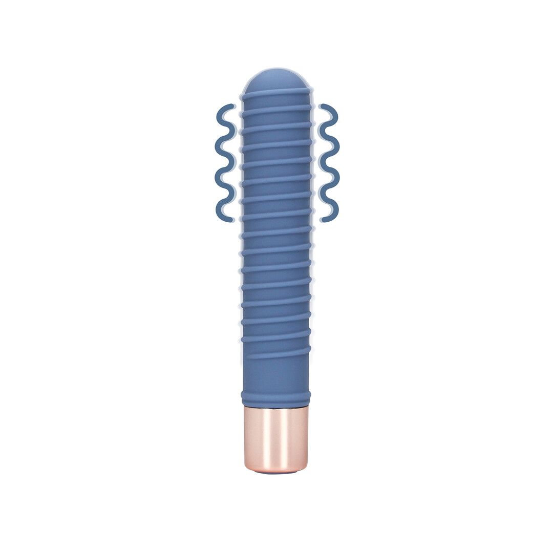 Loveline vibrador mini enrugado azul