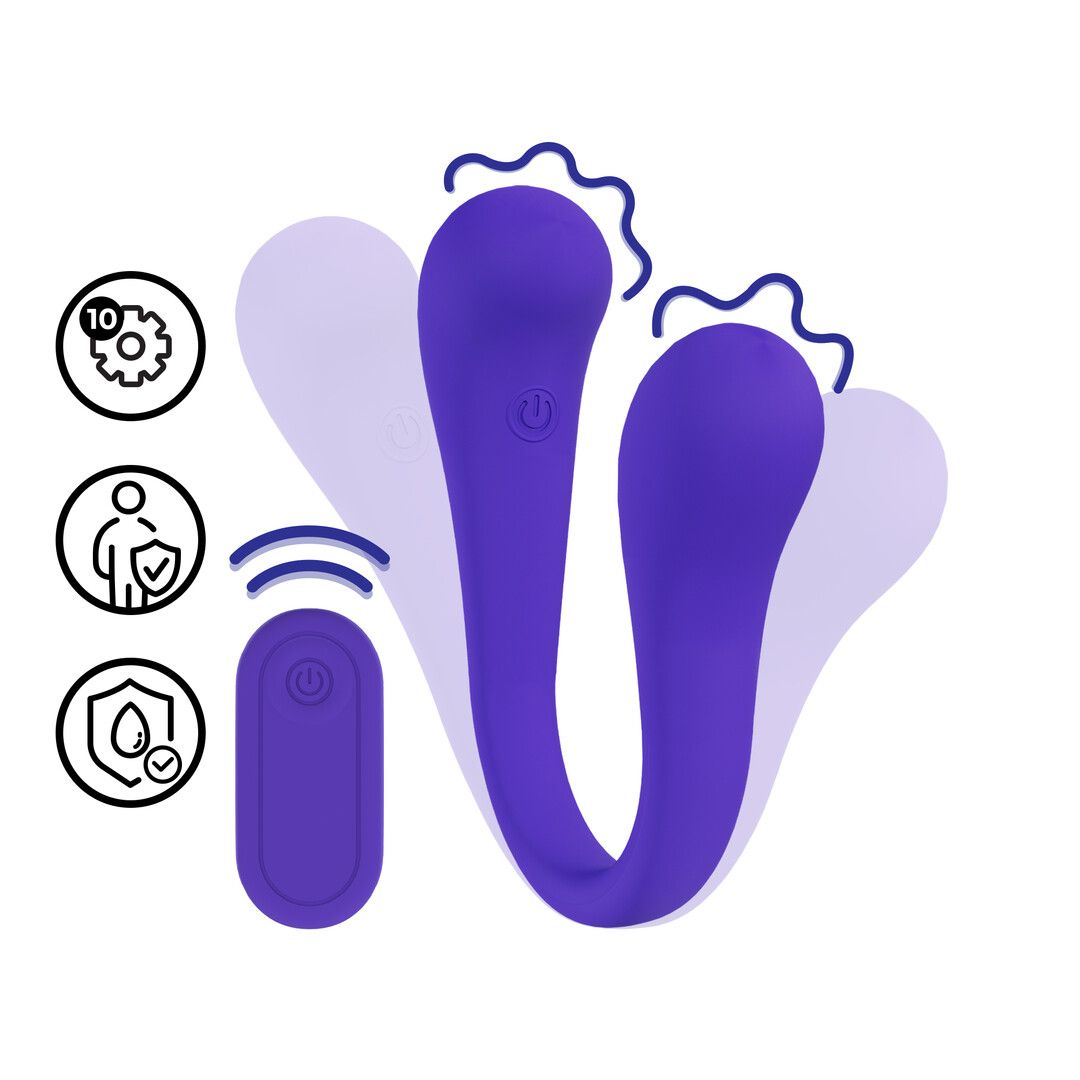 Loveline Dual-ended Biegbar Fernbedienung Vibrator Lila
