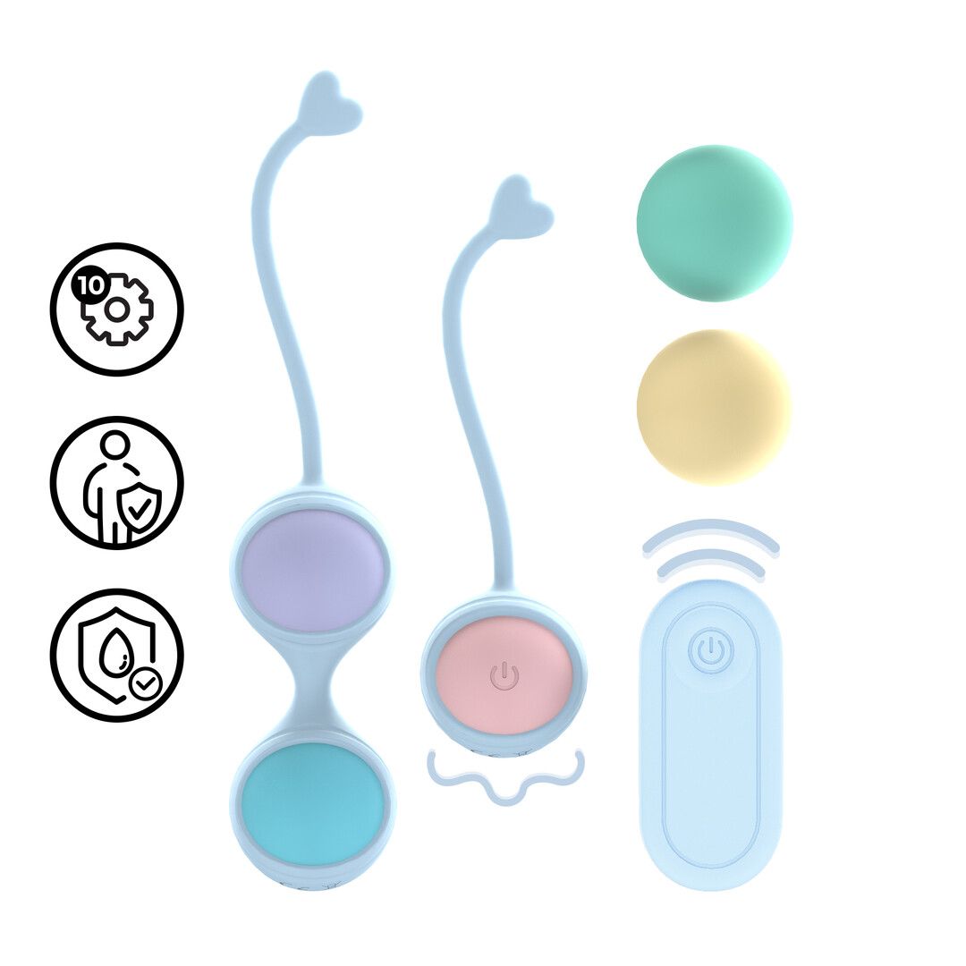 Loveline kit Kegel intercambiável roxo comando remoto