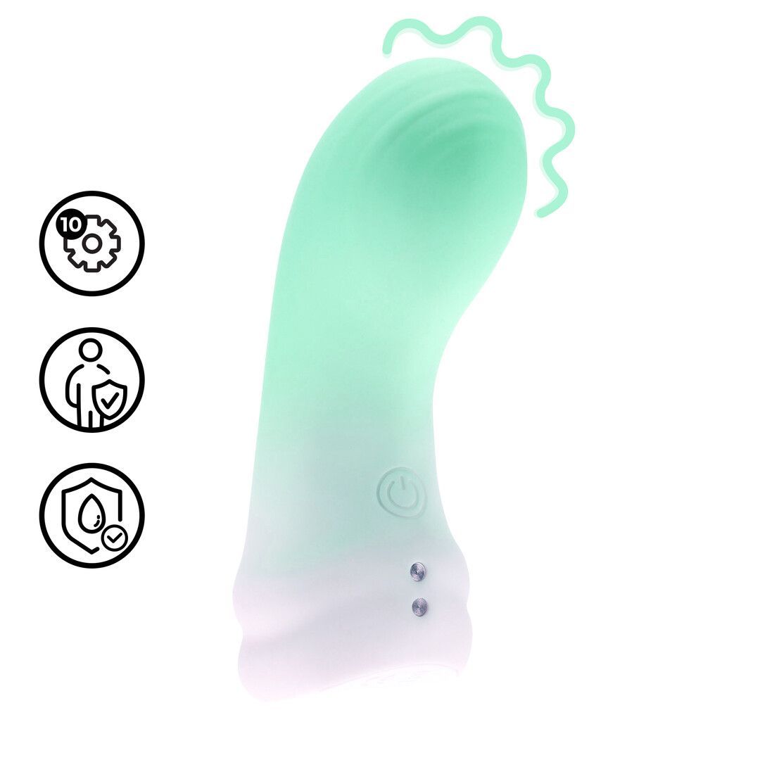 Loveline Glatter Finger Vibrator Grün