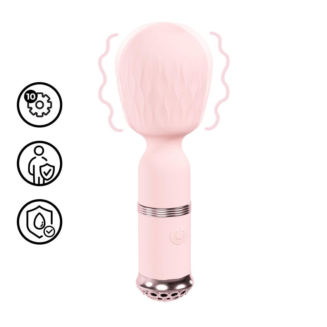 Loveline Velour mini-massagestav med färgväxlande fot