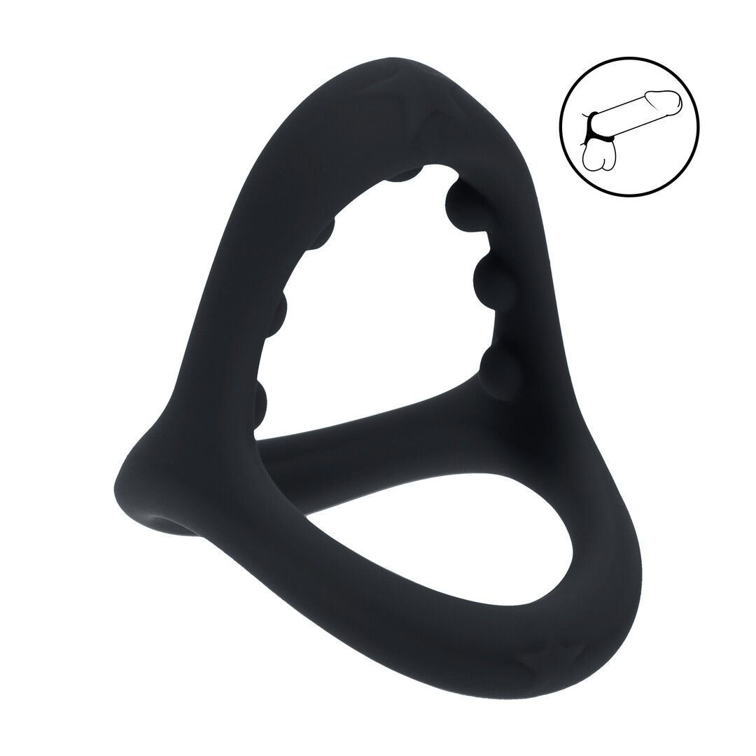 Anel de Cock and Ball Soft Bead Grip Levelz, Três-Loop