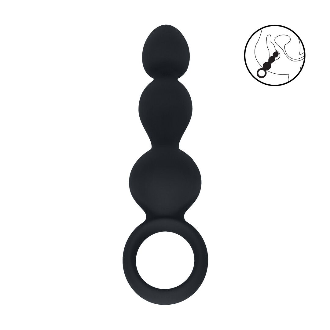 Levelz Beaded Anal Probe with Loop, Level 2