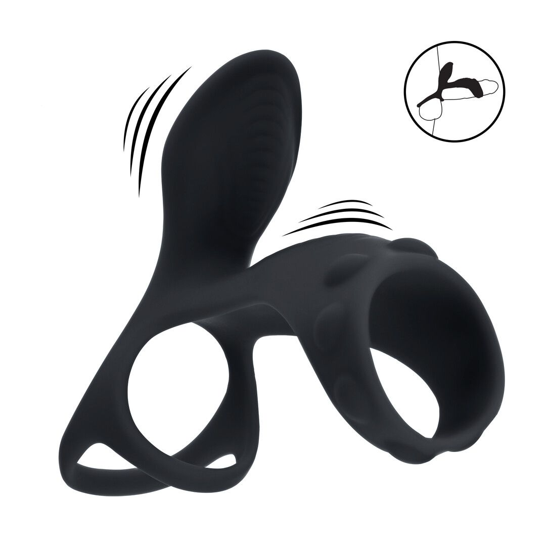 Levelz Vibrating Cock and Ball Ring with Dual Loop