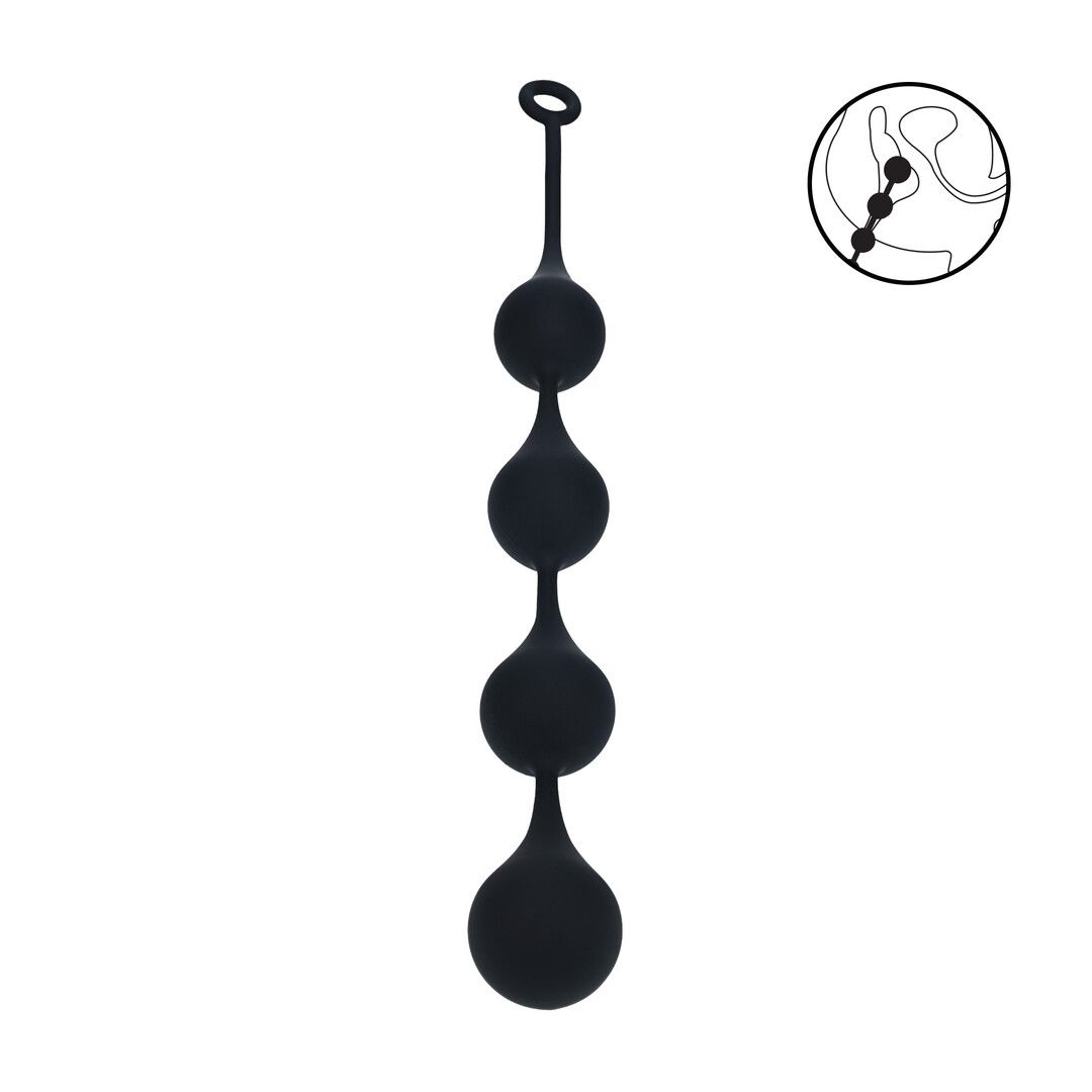 Levelz Waterdrop Analkugeln XXL Schwarz 60mm