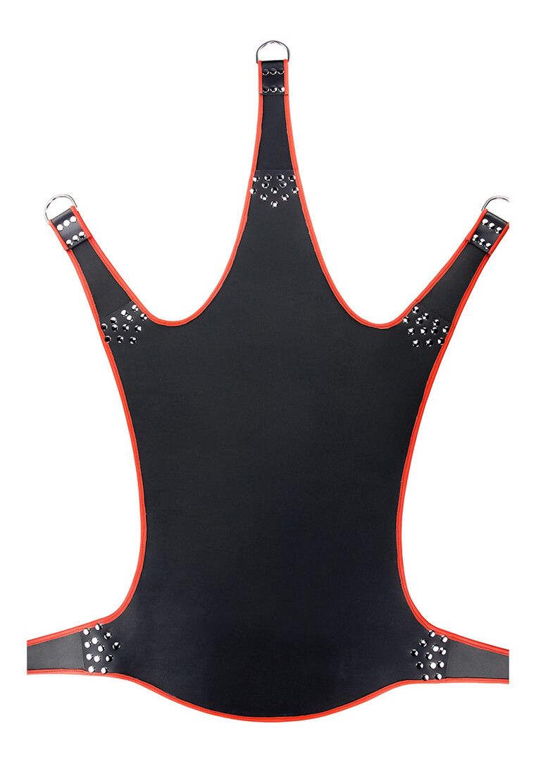 Mr. Sling Fünf-Punkt Leder Sling mit Rot Piping