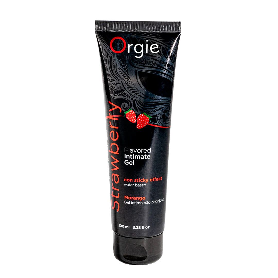 Orgie Lube Tube Strawberry Kissable Lubricant, 100 ml