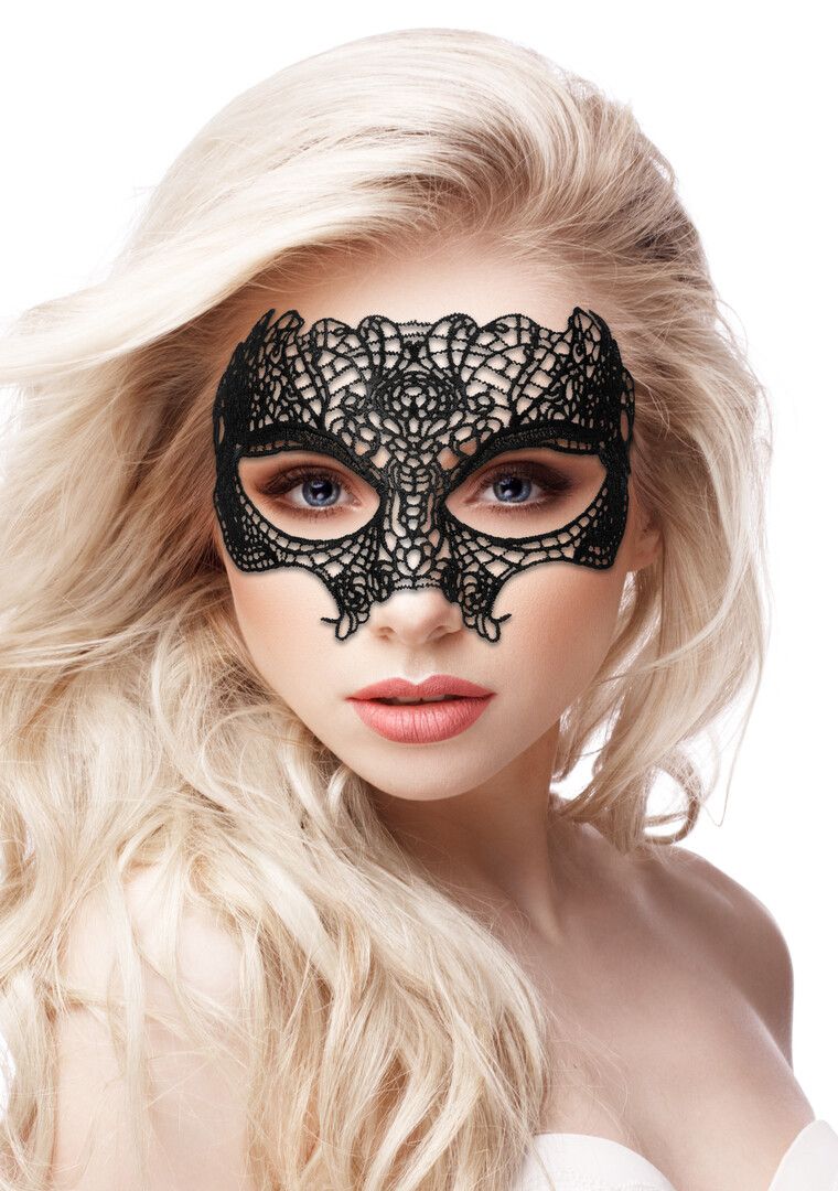Ouch! Prinzessin Schwarz Spitzen-Maske mit Bänder