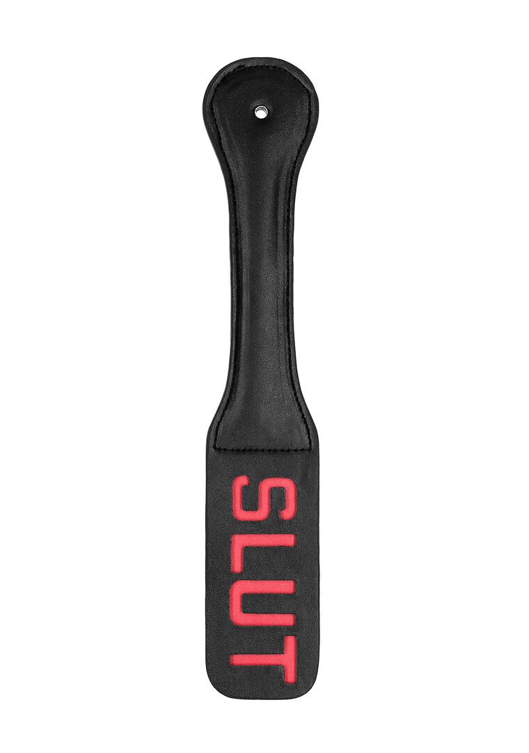 Paddle Ouch! SLUT couture cuir