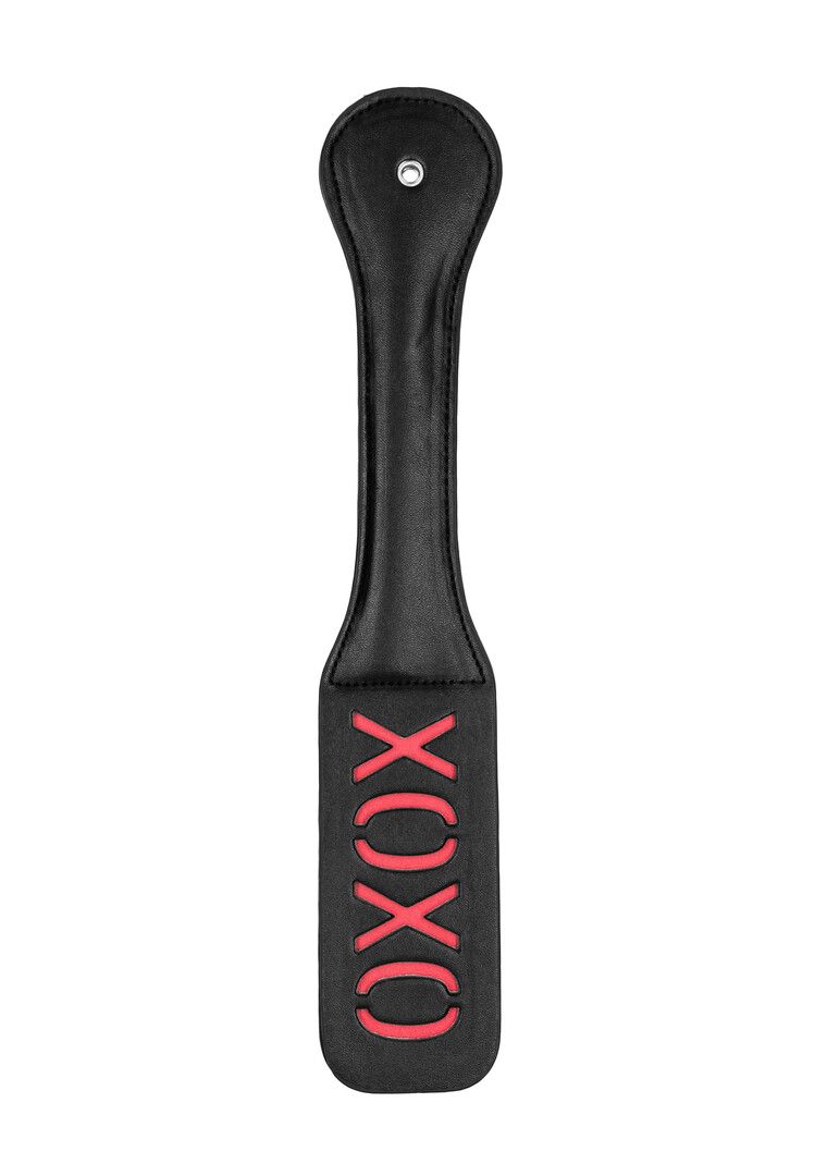 Ouch! Lederpaddle Affection mit Kussmotiv