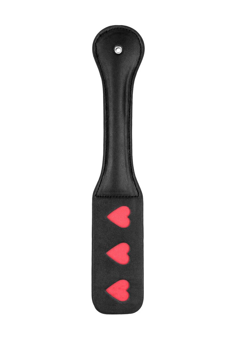 Paddle Ouch! motif HEARTS cuir cousu