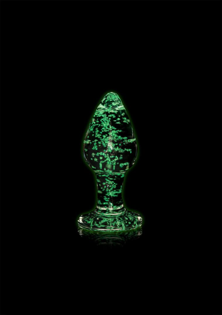 Ouch! Glass Glow Analplugg Medel Lysande