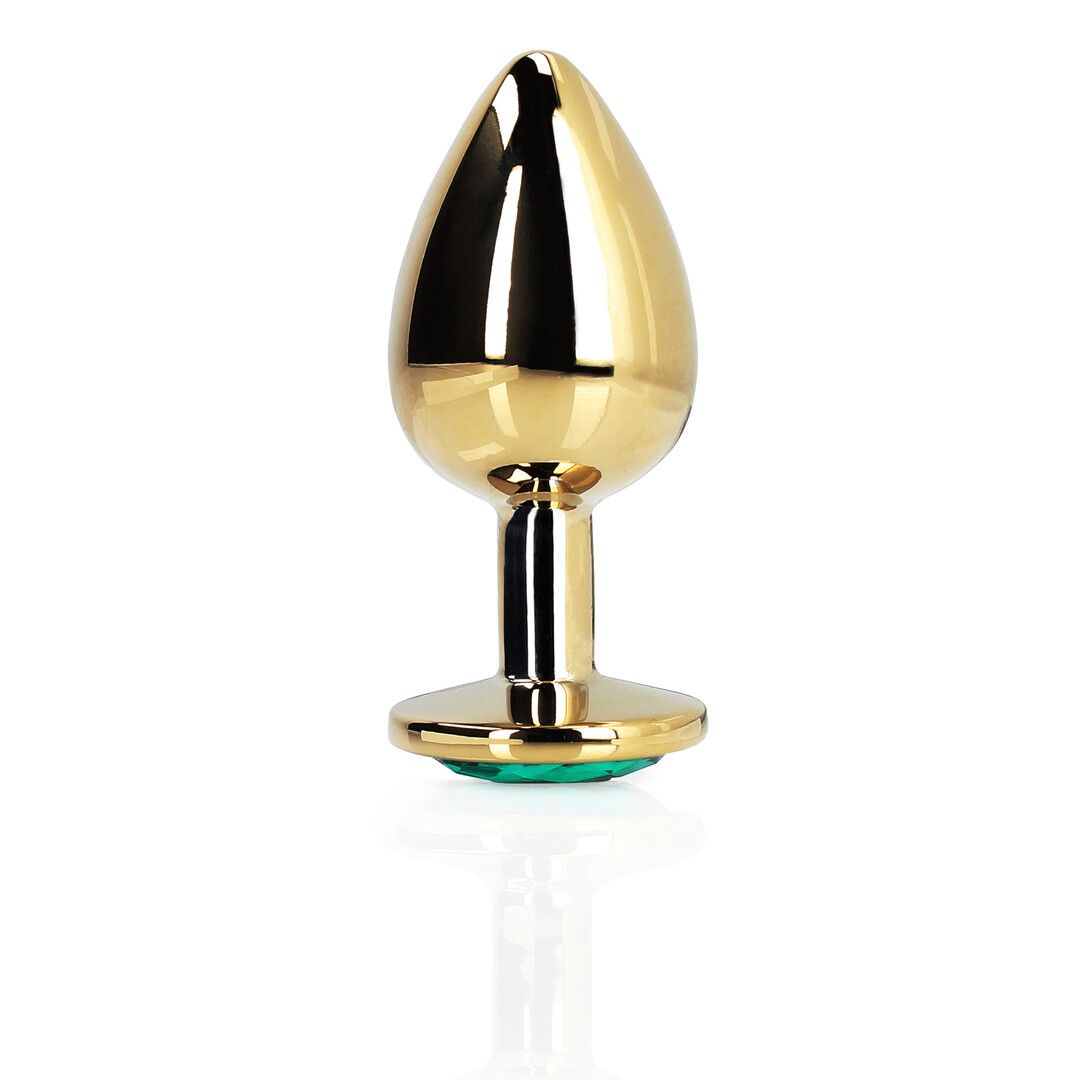 Ouch! Plug Anal Gema Redonda, Metal, Grande
