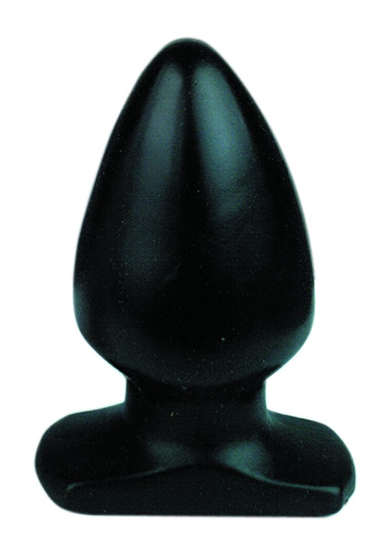 All Black Medium Butt Plug Smooth PVC