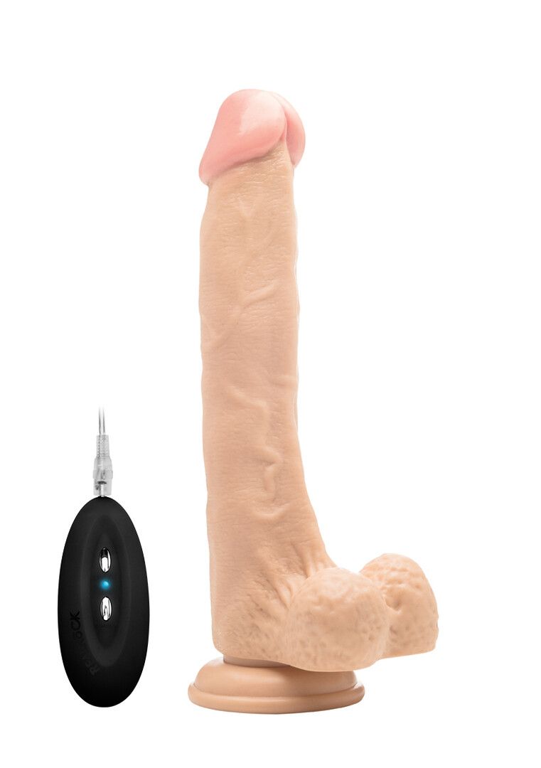 RealRock Vibrating Realistic Cock 25 cm Veiné