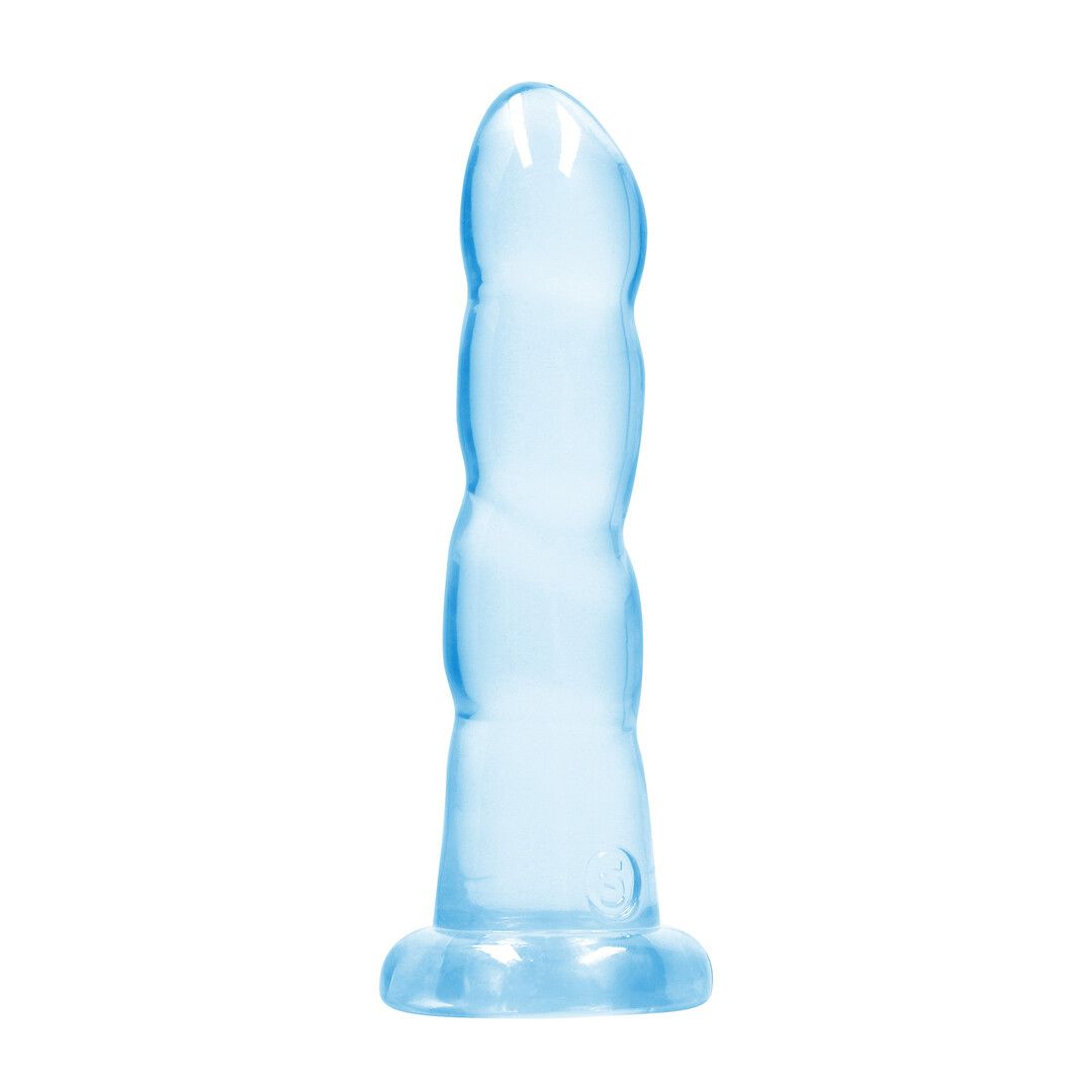 RealRock by Shots Crystal Clear Dildo, blå väldigt utvidgad 17 cm