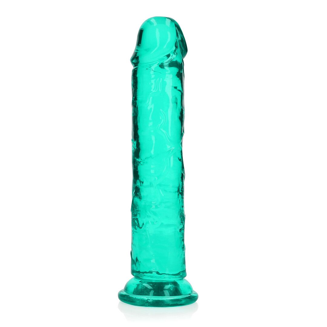RealRock Dildo Reto Turquesa com Base Montagem 20cm