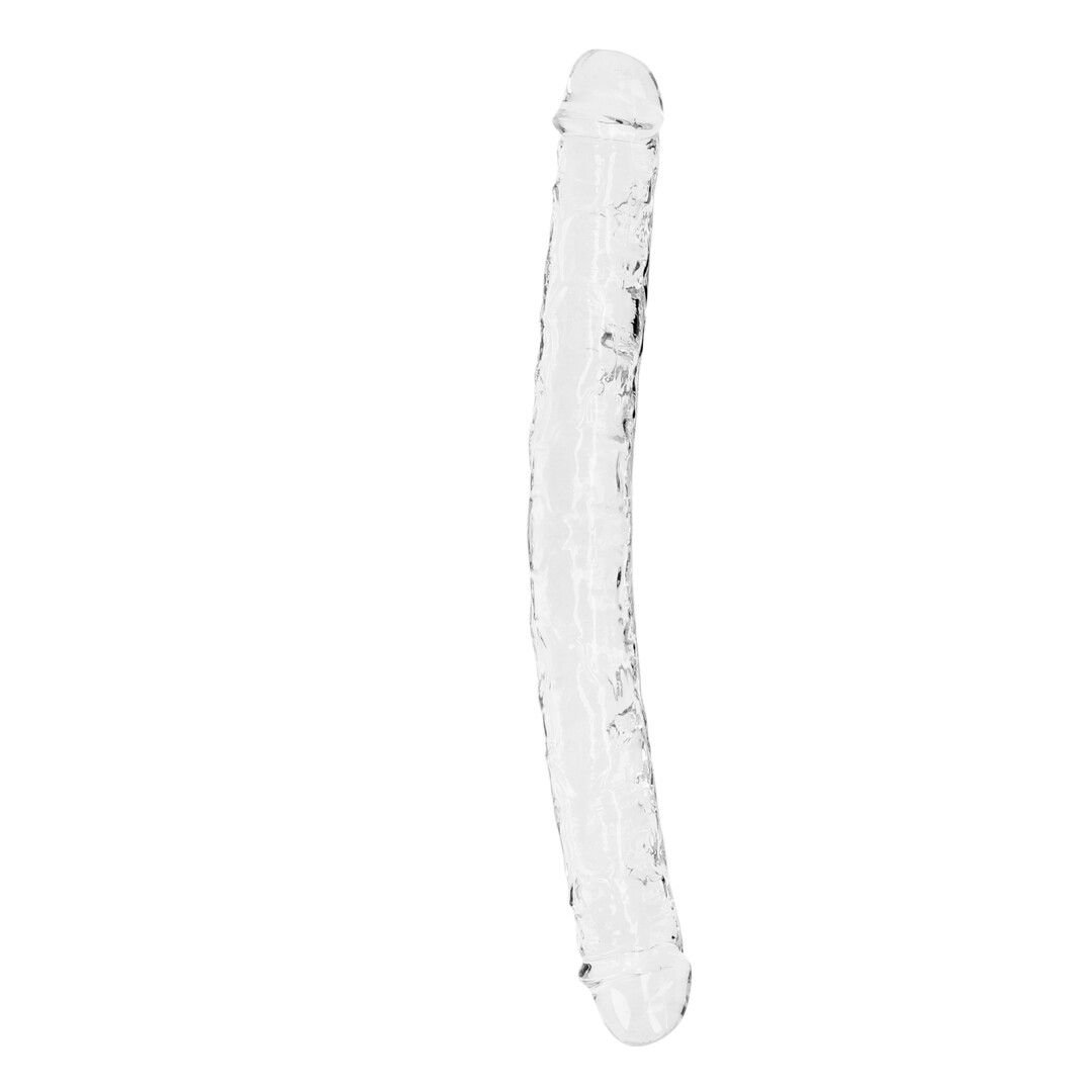 RealRock Realistic Double dildo Clear 34 cm przezroczyste