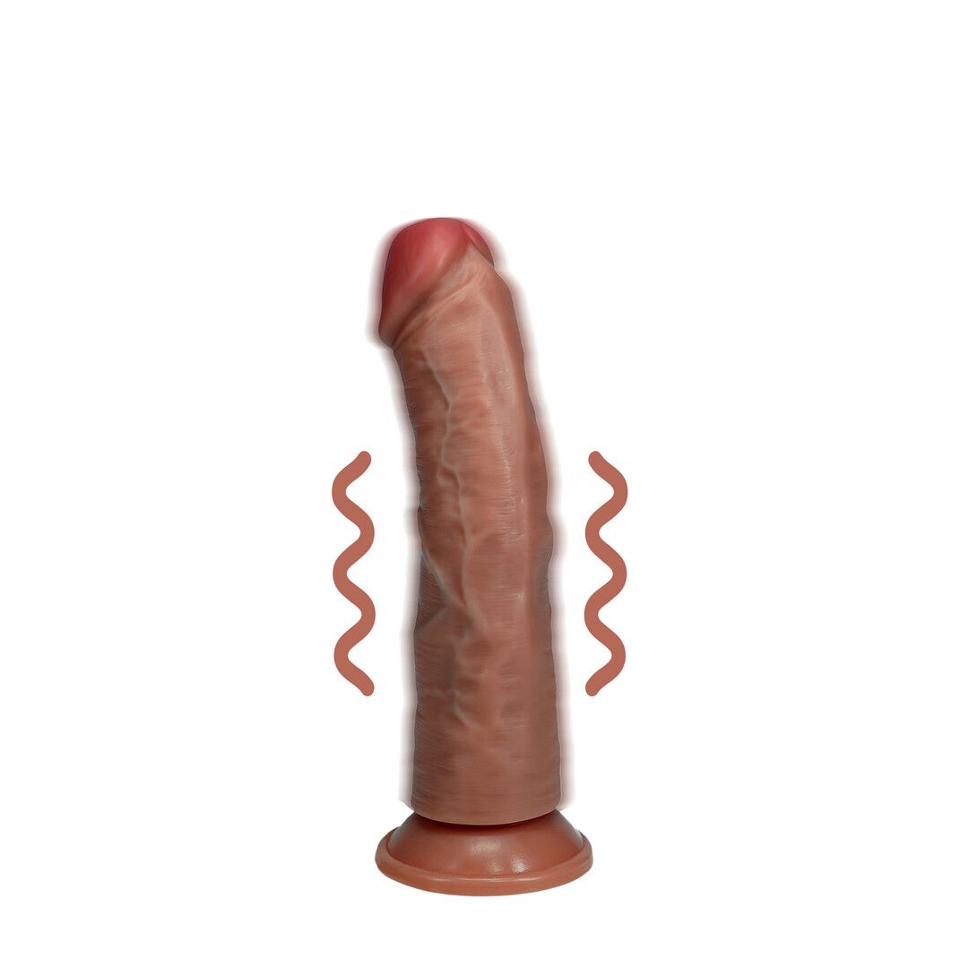 RealRock Vibrador Curvado com Eixo Veio Texturizado 16cm