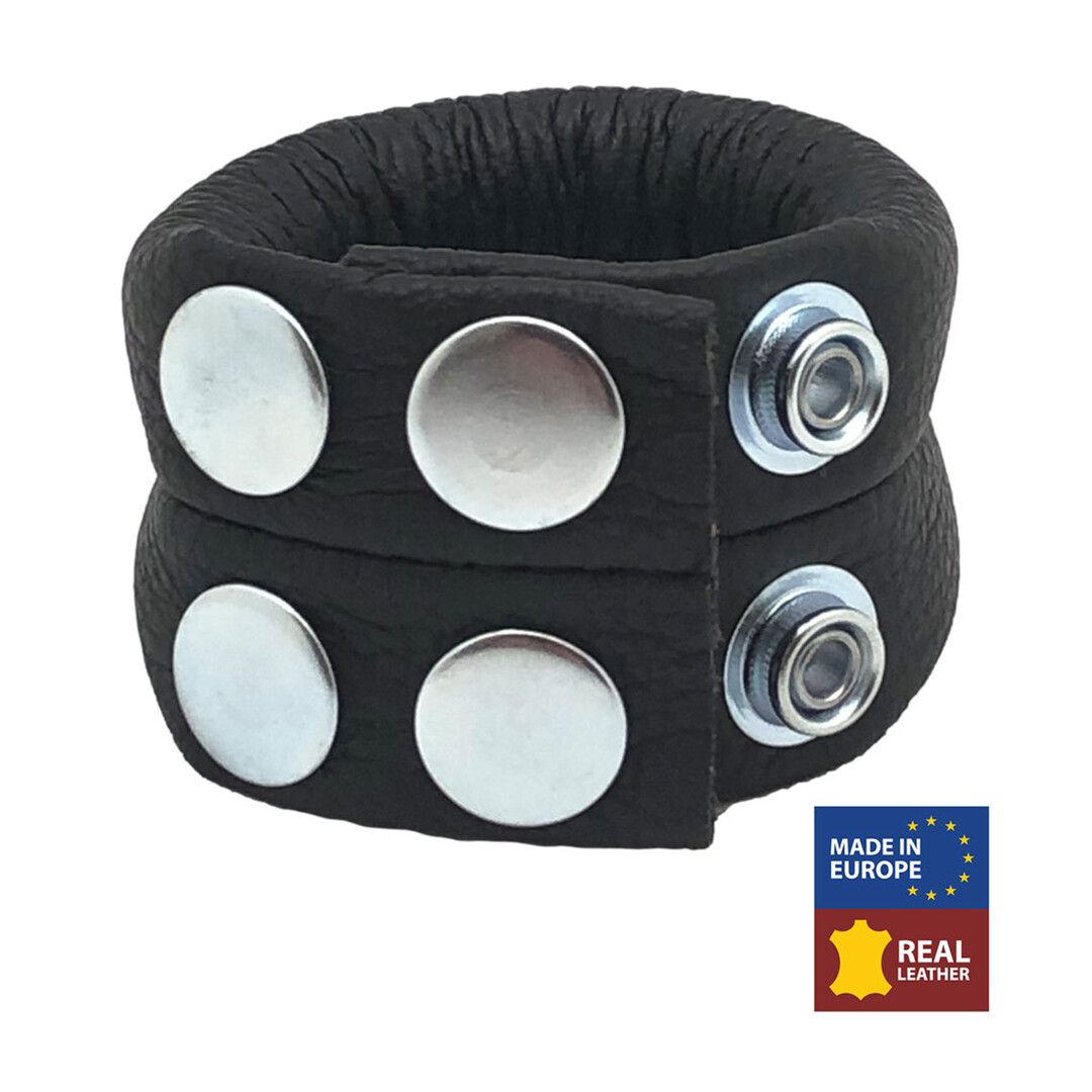 Red Leather Justerbara ballstrap med studsar