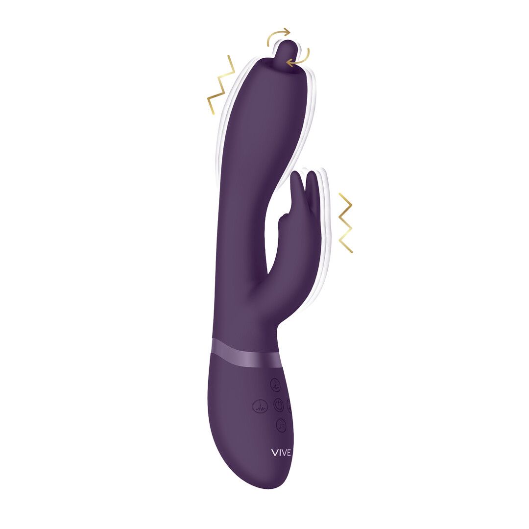 VIVE Nilo vibrator med roterande G-punkt-spets, lila